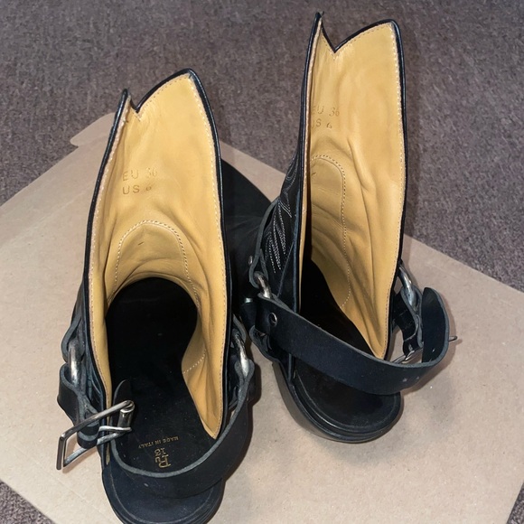 R13 Harness Leather Half Cowboy Boots - Picture 3 of 6